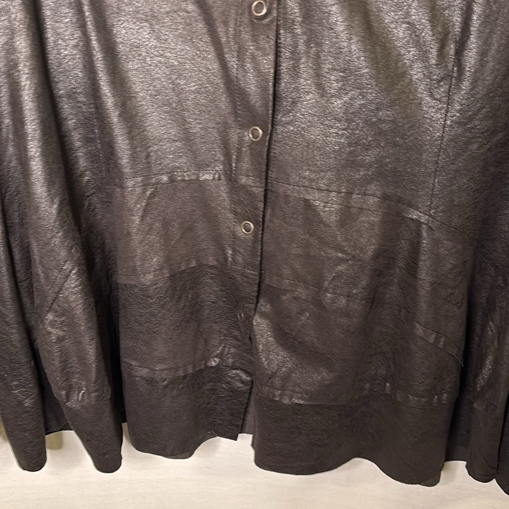 GERSHON BRAM Black Snap Front Black Shirt Size Small - Picture 2 of 6